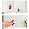 5pcs Photo Bag 3-Inch Magnetic Photo Frames Plastic Reusable Mini Photo Frames Decorative Colorful Photo Pocket School Cabinet