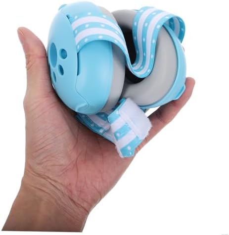 Adjustable Kids Noise Cancelling Headphones, Soft Comfortable Ear Muffs for Babies Toddlers, Hearing Protection for Sleeping & Travel, Sky Blue
