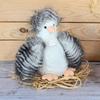 Histoire d'ours - peluche poule poulette blanche 20 cm - doudou et compagnie