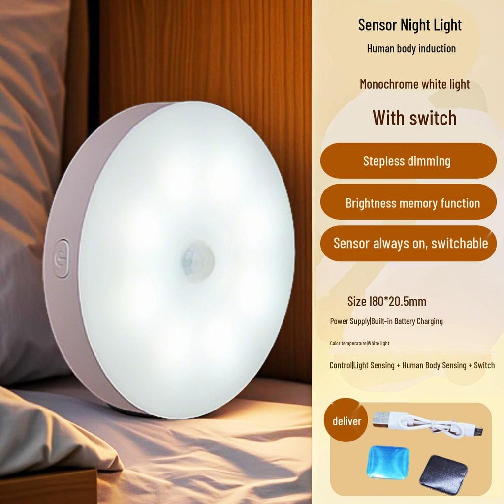 Verstellbares LED-Nachtlicht mit magnetischer Ladefunktion für Schlafzimmer, Toilette, Treppenhaus und Schreibtisch - Augenschutz & Energieeinsparung