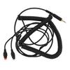 Coiled Headphone Cord Replacement with 3.5mm Plug and 6.35mm Adapter for Sennheiser HD650 HD660 S HD