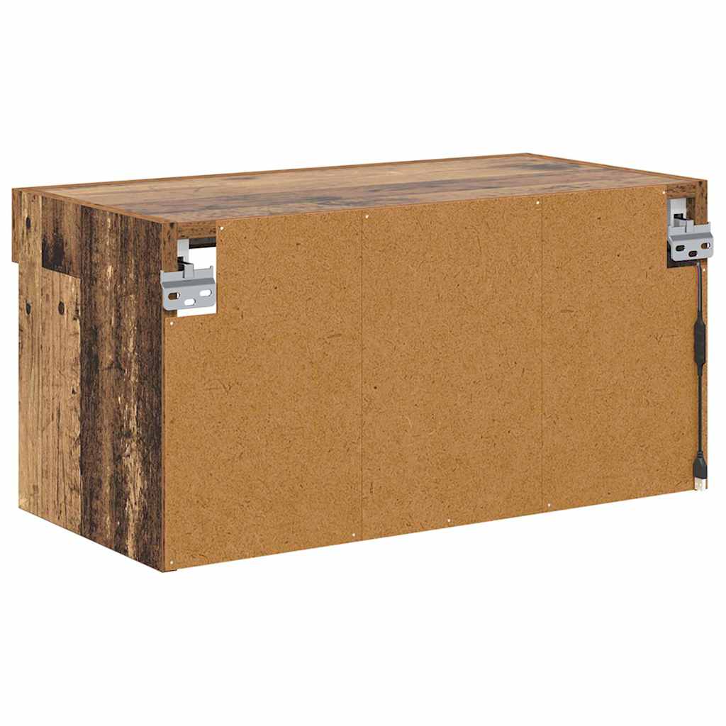 LED TV Cabinet Set in Rustic Wood Look 60 x 30 x 30 cm Particleboard