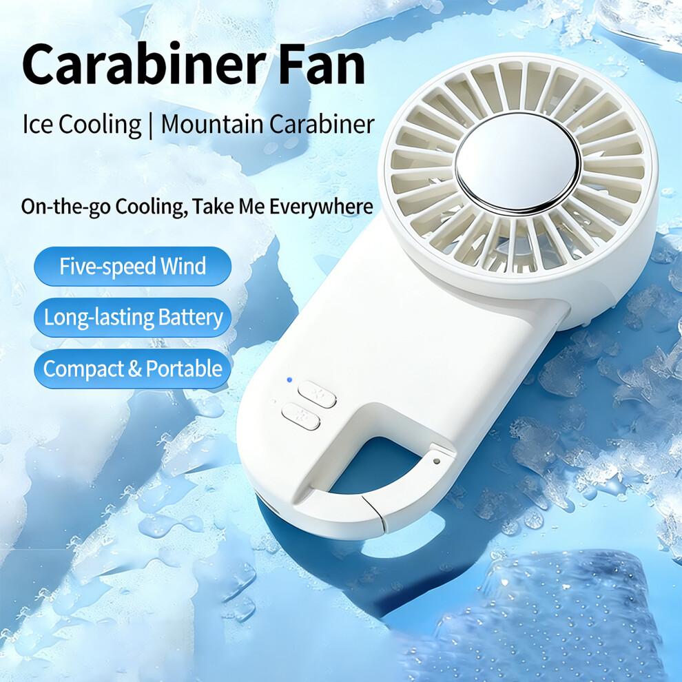 Verstellbarer Handventilator Outdoor Luftgebläse Wiederaufladbar 5-Weiß