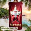Beach Towel Poland Print Custom Name Text Soft Towel for Swimming Pool