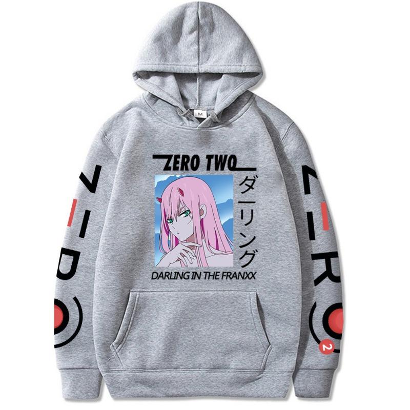 Zero Two Darling in The Franxx Hoodies Men Long Sleeve Sweatshirts Women Casual Harajuku Streetwear Pullovers Sudaderas