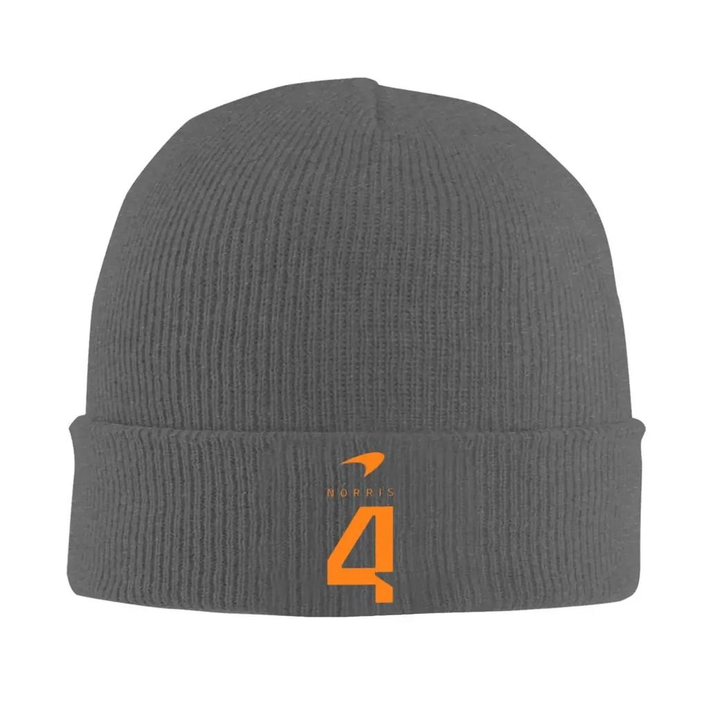 Lando Norris 4 Warm Knitted Cap Hip Hop Bonnet Hat Autumn Winter Outdoor Beanies Hats for Unisex Adult