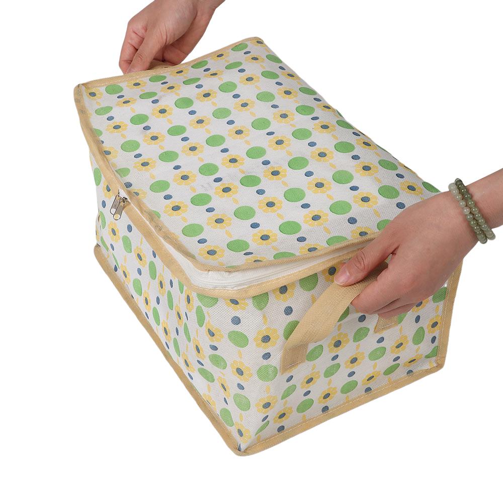 Foldable Clothes Quilt Storage Bag Fabric Folding Storage Baskets Fabric Storage Bag  for Cupboard