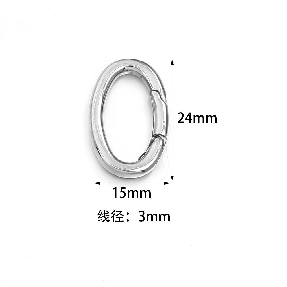 1/2pcs Oval 304 Stainless Steel O Ring Spring Clasps Openable Carabiner Keychain Bag Clips Hook Connectors for Jewelry Making