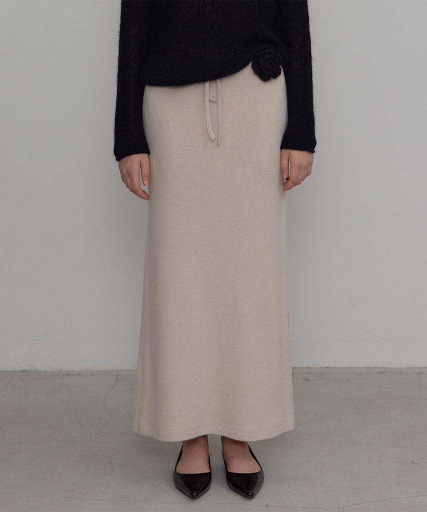 Deomago Peach Cotton Skirt_Charcoal