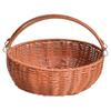 Round Woven Rattan Storage Basket for Snacks and Fruit – Decorative Living Room Organizer