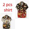 Mexican Motifs with Guitar Sombrero Drum Printing Shirt Hawaiian Beach Vacation Clothing Men's Street Style Shirt Daily Men's and Women's Shirt