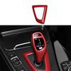 For BMW F20 F21 F22 F23 Red Carbon Fiber Gear Shift Strip Cover Central Console