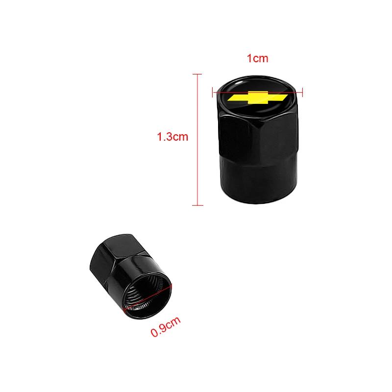 4 Stück Metall Auto Rad Reifen Ventilkappen Abdeckung Zubehör für Chevrolet Silverado Impala Malibu Equinox Cruze Camaro Cavalier Blazer