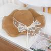 New Spring and Summer Bow Ribbon Straw Hat for Women's Beach Outings, Wide-brimmed Face-enhancing Straw Hat, Sun-protective Sun Hat