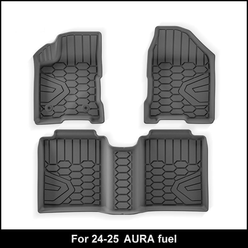 Waterproof TPE Floor Mats for 2024-2025 Lada AURA, eco-friendly and custom-fit for each model.