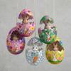 Creative 2D Easter Egg Decoration DIY Party Rabbit Easter Egg Pendant Cartoon Wooden Easter Hanging Ornaments Home Decor