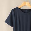 ZANZEA Women Summer Round Neck Short Sleeve Casual Patchwork Dress