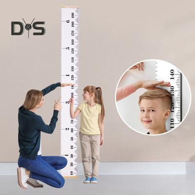 Wachstumstabelle für Kinder zum Aufhängen an der Wand, präzise Skala, für Kinderzimmer, Kinderzimmer, Schlafzimmer, abnehmbare Leinwand, von Babys bis zu Erwachsenen, für Jungen und Mädchen, Messlineal