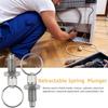 6pcs Pull Ring Indexing Plunger, M12 Retractable Spring Manual Plunger Stainless Steel Quick Release Pin Spring-Loaded Plunger Pulls Ring Spring