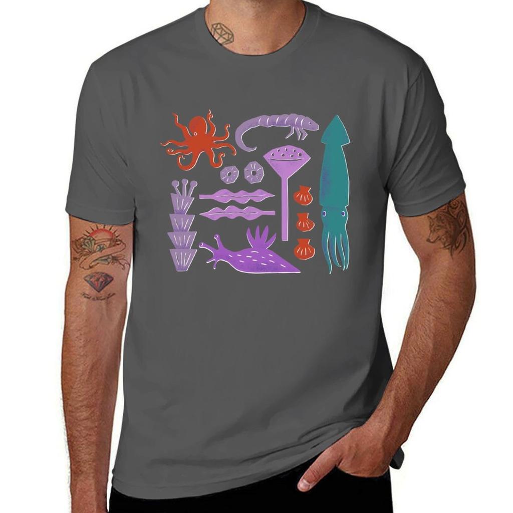 Sea Creatures Tshirt Casual Loose Daily Wear Tshirt