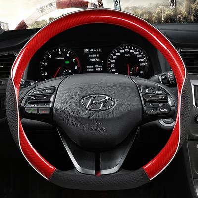 Hyundai Sonata 9 2015 2016 2017 için Araç Direksiyon Kapağı D Şekli (3 kollu) Elantra 4 Sport 2015 - Araba
