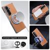 Leather for Magsafe Phone Case for Samsung Galaxy Z Fold 8 Ultra 7 6 360 Rotating Ring Stand Shockproof Hinge Protection Cover