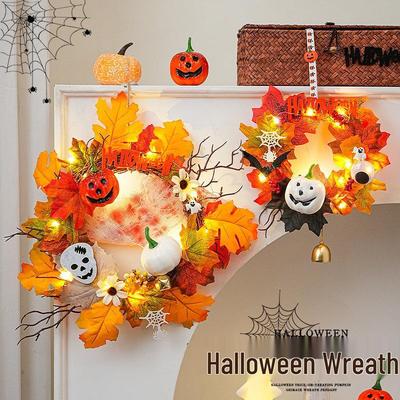Halloween Pumpkin Lantern Door Hanging Decoration - Festive Party Ornament for Scene Setting