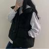 Koreanische Mode Winter Baumwollgepolsterte Warme Weste Damen Stehkragen Einfarbig All Match Jacke Lässig Hübsch Locker Kleidung Neues Design