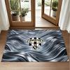 Juventus FC Design Crystal Velvet Rug Soft Decorative Mat for Bedroom Entrance