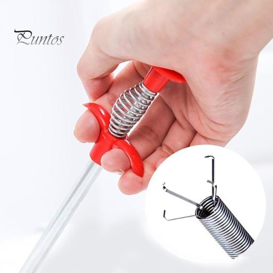 Sink Drain Cleaner Flexible Grabber Claw Pick Up Tool, Hair Removal Ergonomic Metal Spring Kitchen Unblocker Grip Claw, Unclogging Tool for Sewer Pipe