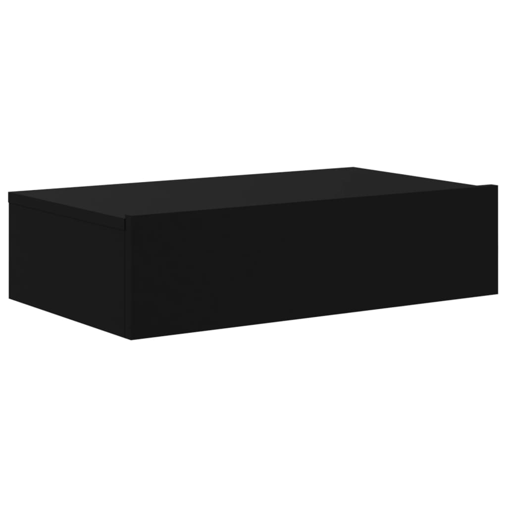 TV Stand with LED Lights Black 60x35x15.5 cm