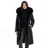 Winter casual medium and long thickened large fur collar warm bread clothes cotton coat
