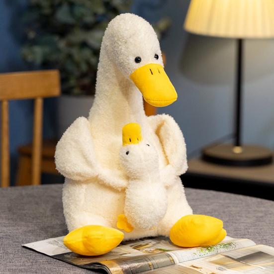 Duck Doll Plush Toy Mother And Son Stuffed Animal Pillow Duck Themed Parent-child Toy Funny Room Decor