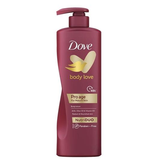DOVE Body Love Pro Age Body Lotion for Mature Skin 48hrs Moisturisation|| Paraben Free|| With Vitamin B3 & Olive Oil| 400 Ml