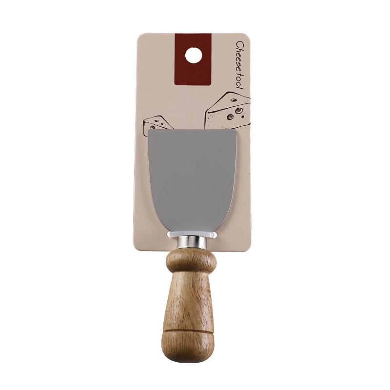 Stainless Steel Cheese Knife Set with Rubber Wood Handles