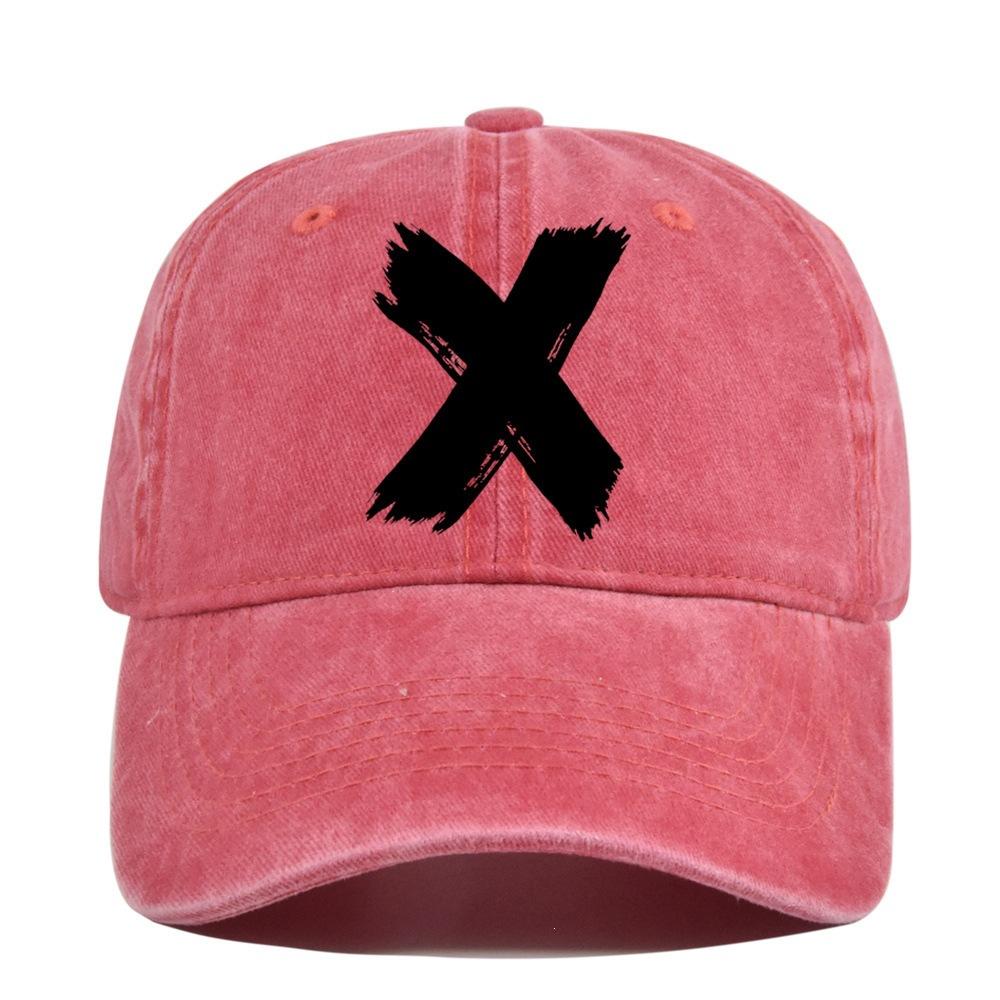 Washed x silk screen baseball cap yellowstone retro peaked cap men's and women's washed distressed sun hat cotton none