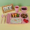 Student and Children's Compartments Plate, Soup Bowl, Fork, Spoon, Chopsticks, Water Cup Set, Office Worker Plate, Fat-reducing Plate