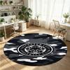 Leicester City Football Printed Round Crystal Velvet Rug Soft Non Slip Floor Carpet For Bedroom Holiday Gift