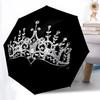 1pc Crown Automatic Opening/Closing Folding Umbrella with 8 Ribs, Plastic Handle, Windproof Portable Sunshade Umbrella Yy251222200