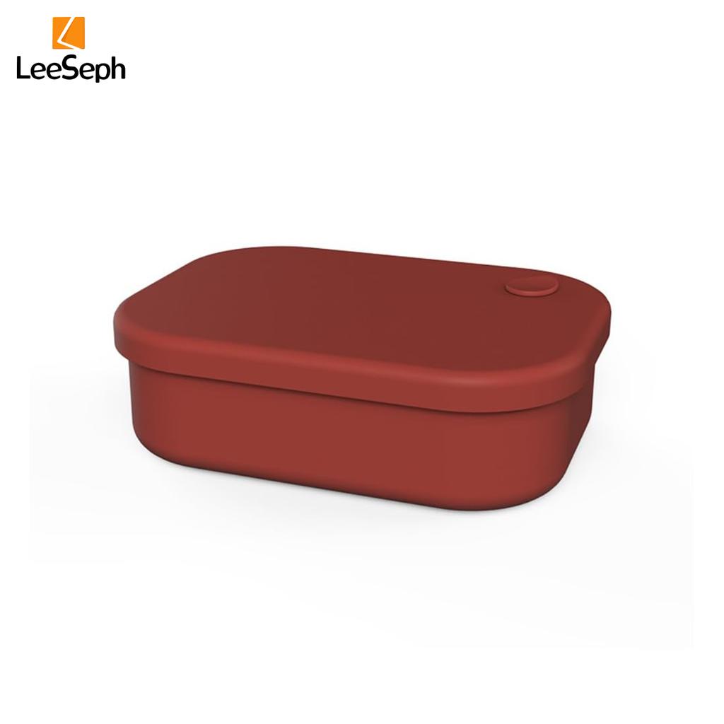 Leeseph Bento Box Lunch Box Portable Silicone lunch Box with 4 Compartment, Reusable Microwave Oven Heating Lunch Box, Best Gift