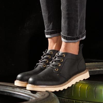 Stivaletti alla caviglia da uomo in pelle di mucca alla moda con lacci fatti a mano peluche caldi stivali invernali stivali casual personalizzati scarpe invernali in gomma scarpe di cotone da uomo