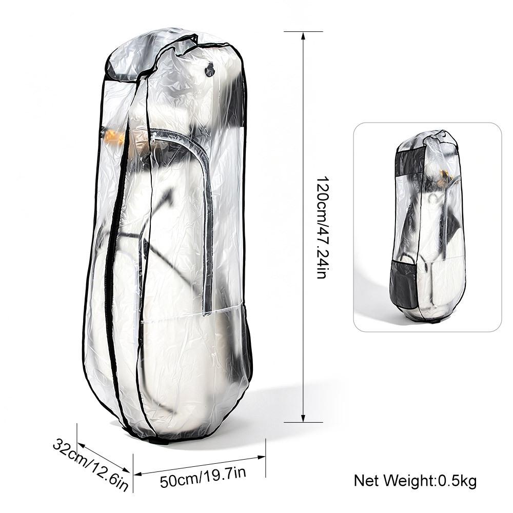 Transparent Rainproof Foldable Golf Bag Cover – All-in-One Portable Outdoor Raincoat