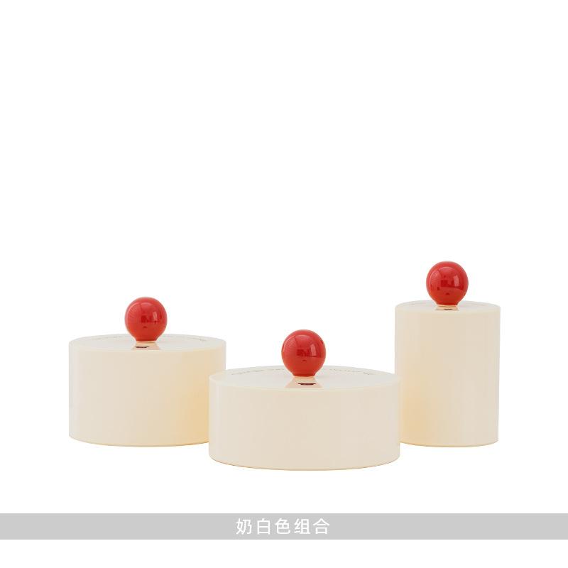 

Nordic Ins Jewelry Box Round Ball With Lid Multi Layer Ring Stud Earrings Small Items Storage Jewelry Box