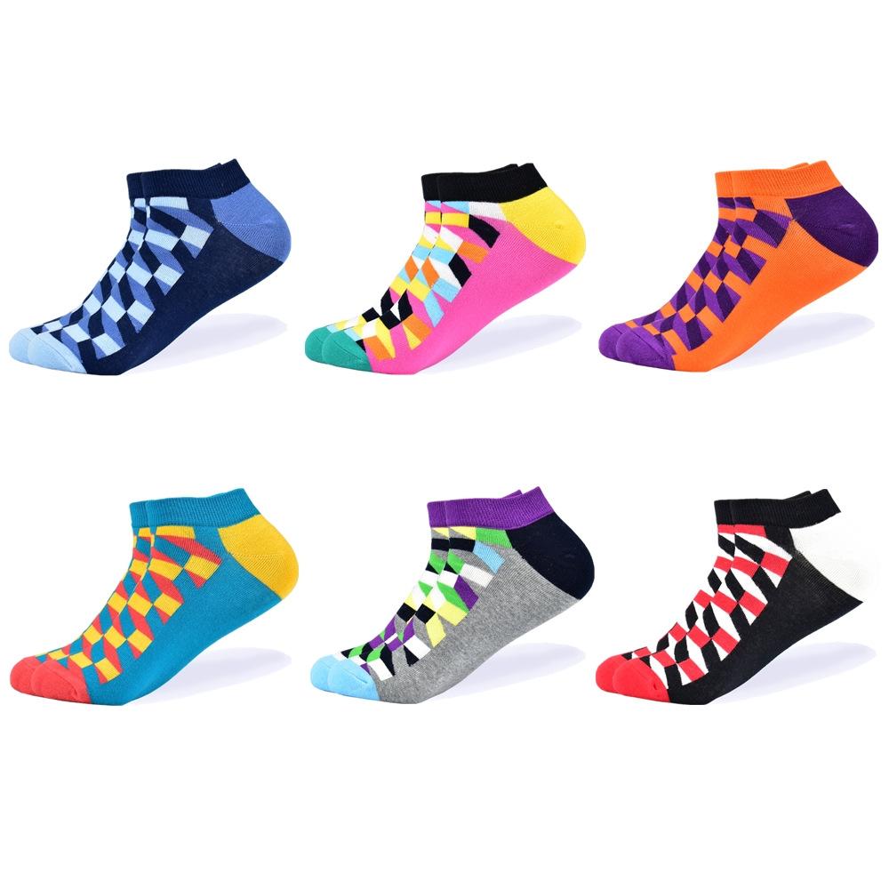 Socks Men's Invisible Short Summer Socks Quality Business Casual spring Color Combed cotton Boat Socks