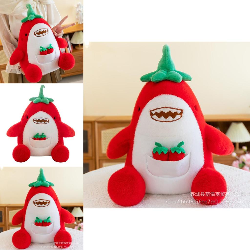 Creative Chili Shark Plush Toy Soft Stuffed Animal Pillow For Kids Adorable Home Decor