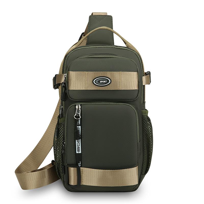 Multifunctional Men's Chest Bag Outdoor Cycling Sports Crossbody Bag Lightweight Shoulder Bag