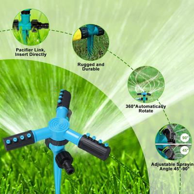 Design a 3 bracci Copertura ampia Area Girevole a 360 gradi Regolabile Giardino Cortile Acqua