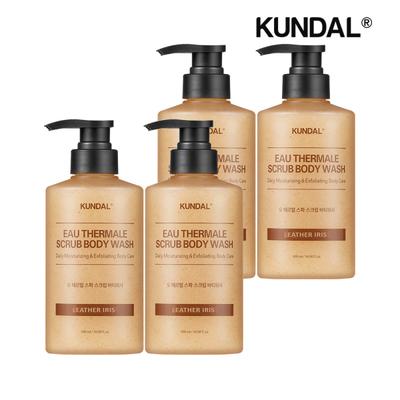 Eau Thermale Spa Scrub Body Wash Leather Iris 500ml X4