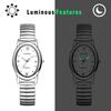 Silver Watch with Accordion Stylish Analog One Size Fits Stainless Steel Quartz Fashion Accessory Perfect Gift for Day Women's Strap, Waterproof