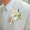 Bride and Groom Boutonniere Bridesmaid and Groomsmen Corsage Rose Boutonniere